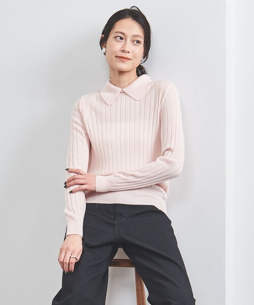 UNITED ARROWS ニット 「別注」「SLOANE」ワイドリブ レディース 
