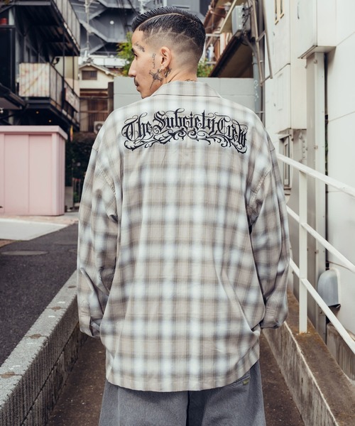 Subciety（サブサエティ） シャツ Ombre check shirt メンズ