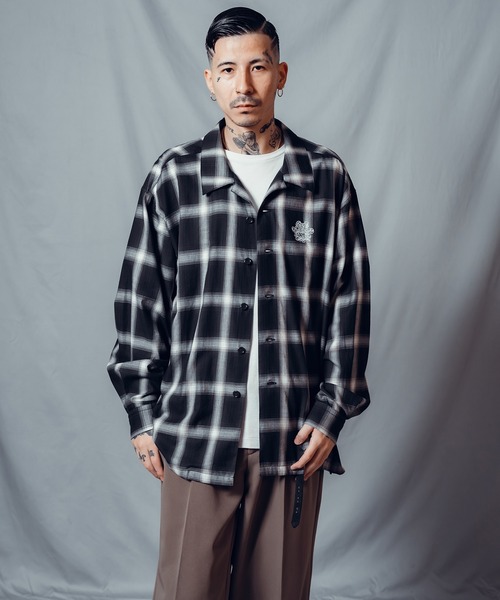 Subciety（サブサエティ） シャツ Ombre check shirt メンズ