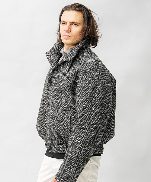 SOMEDIFF（サムディフ） ブルゾン アウター 「SOMEDIFF」ツイード