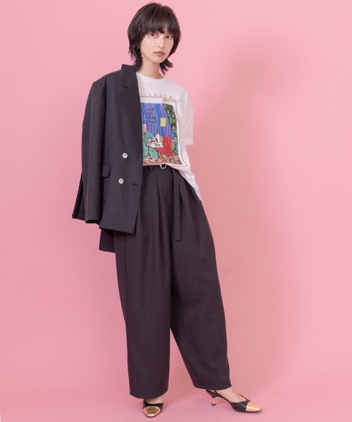 Eimee Law（エイミーロウ） ワイドパンツ パンツ ベルテッド2タック