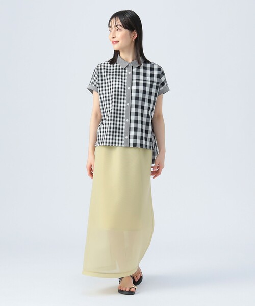 ブラウス シャツ クレイジー ギンガム シャツ レディース BEAMS HEART ブラウス シャツ クレイジー ギンガム レディース