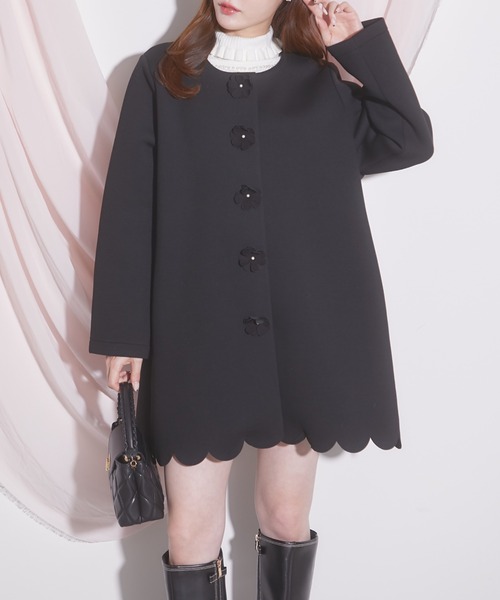 tocco closet ノーカラーコート コート 「ZOZO限定」フラワー