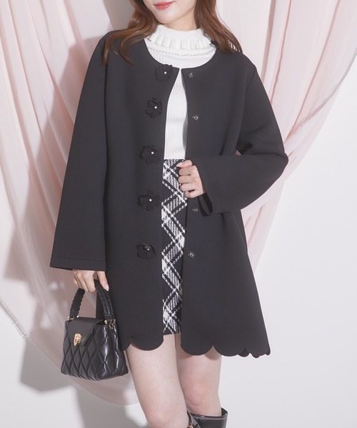tocco closet ノーカラーコート コート 「ZOZO限定」フラワー