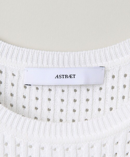 ASTRAET ニット セーター 「ASTRAET」ステッチ リブ クルー
