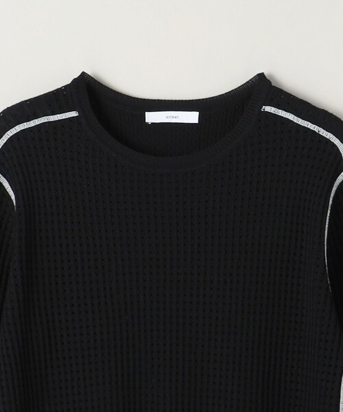 ASTRAET ニット セーター 「ASTRAET」ステッチ リブ クルー