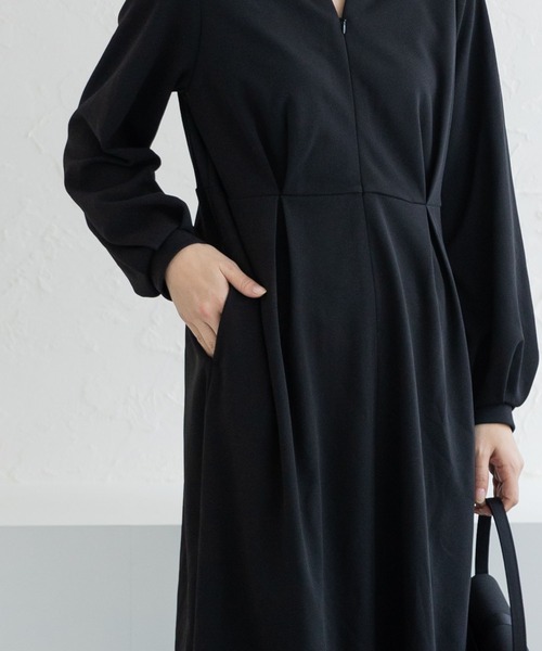 【美品】Moredde 上品キーネックのワンピース フェリシモMama マタニティ Moredde マタニティ・産後