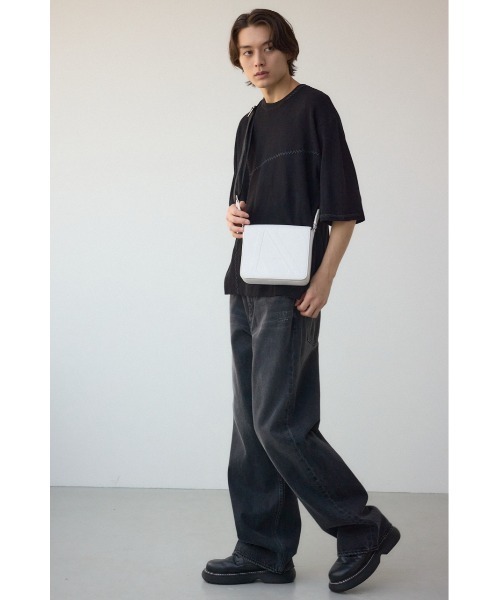   JEANS ロゴエンボス ショルダーバッグ【送料込】 AZUL BY MOUSSY ショルダーバッグ ロゴエンボスショルダーバッグ
