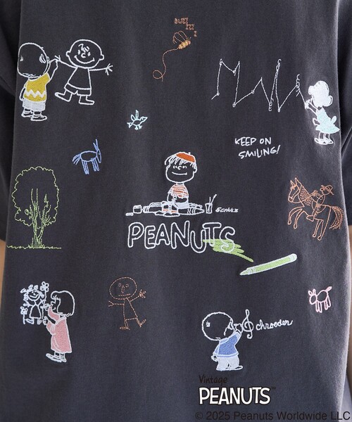 tシャツ 2025春夏新作 PEANUTSデザインバックプリントTシャツ レディース FREAK'S STORE tシャツ 限定展開/別注/PEANUTS/ピーナッツ