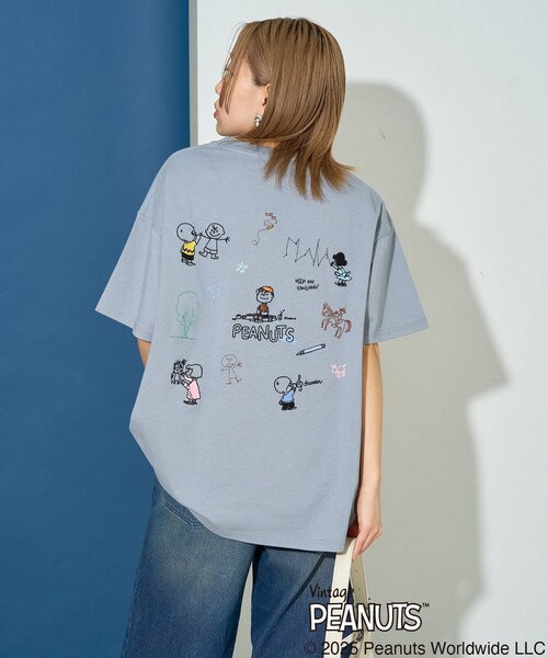 tシャツ 限定展開/別注/PEANUTS/ピーナッツ/バック 刺繍 半袖 Tシャツ レディース メンズ | FREAK'S STORE | 13