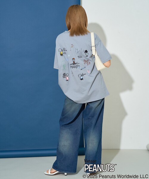 tシャツ 限定展開/別注/PEANUTS/ピーナッツ/バック 刺繍 半袖 Tシャツ レディース メンズ | FREAK'S STORE | 16