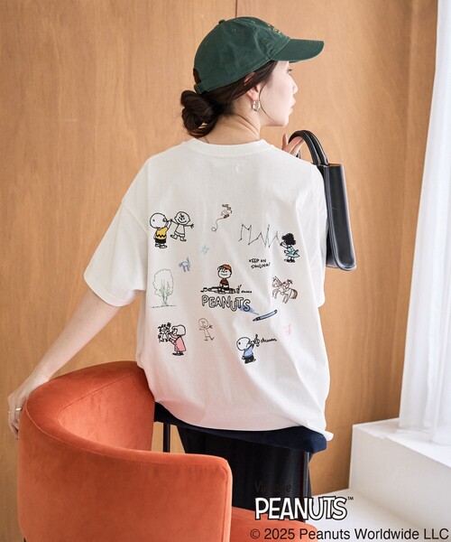 tシャツ 限定展開/別注/PEANUTS/ピーナッツ/バック 刺繍 半袖 Tシャツ レディース メンズ | FREAK'S STORE | 18