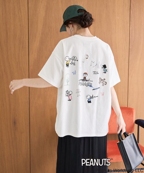 tシャツ 限定展開/別注/PEANUTS/ピーナッツ/バック 刺繍 半袖 Tシャツ レディース メンズ | FREAK'S STORE | 19