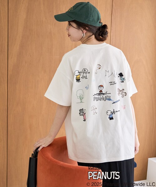 tシャツ 限定展開/別注/PEANUTS/ピーナッツ/バック 刺繍 半袖 Tシャツ レディース メンズ | FREAK'S STORE | 24