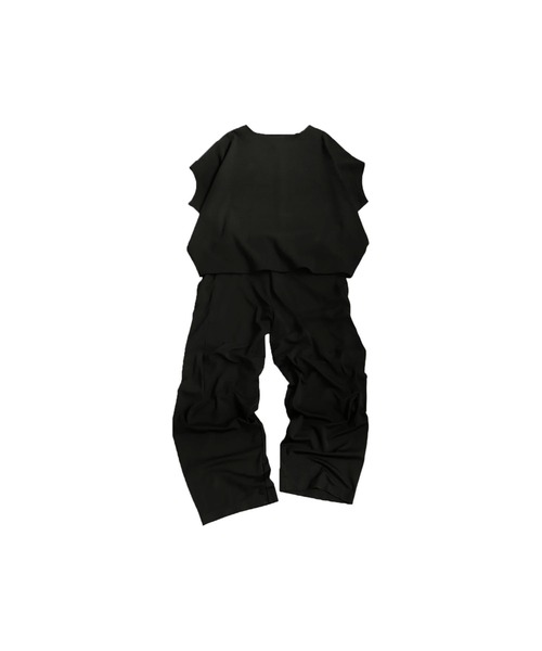 tシャツ コーデ2点セット シュッと美トップス　接触冷感パンツ レディース antiqua tシャツ コーデ2点セット シュッと美トップス 接触冷感