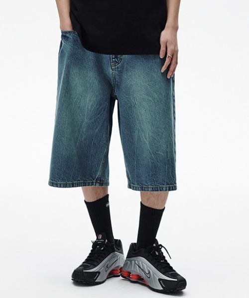 MAHAGRID（マハグリッド） ジーンズ MUD WASHING DENIM SHORT /マッド 