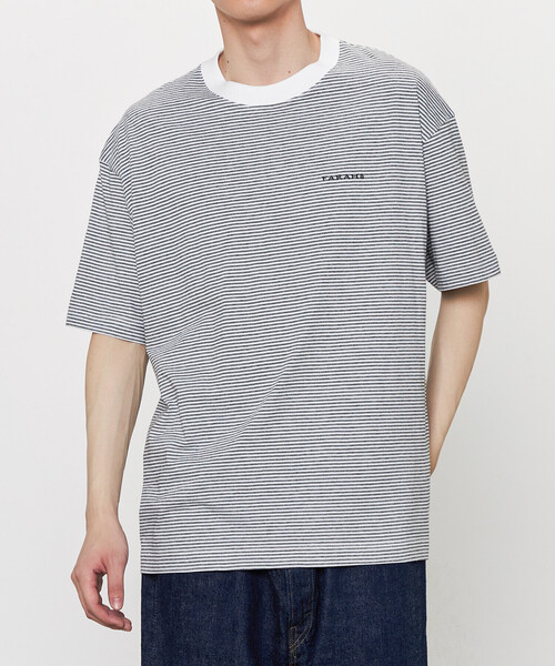 半袖Tシャツ メンズ マルチカラーストライプデザイン 2色 FARAH tシャツ | マルチストライプ 半袖Tシャツ MEN メンズ