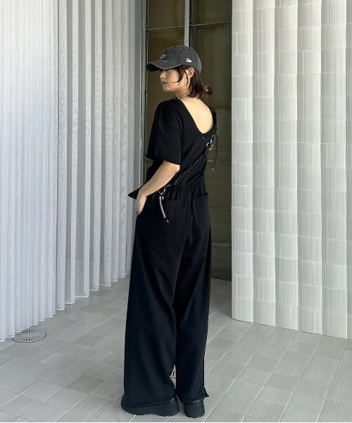 Ameri（アメリ） オールインワン BACK OPEN SWEAT ROMPERS レディース