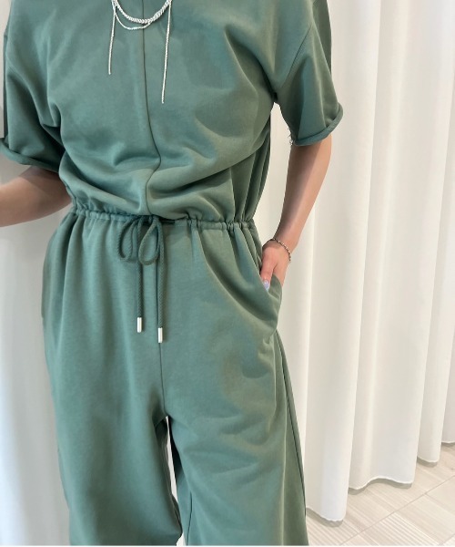 Ameri（アメリ） オールインワン BACK OPEN SWEAT ROMPERS レディース
