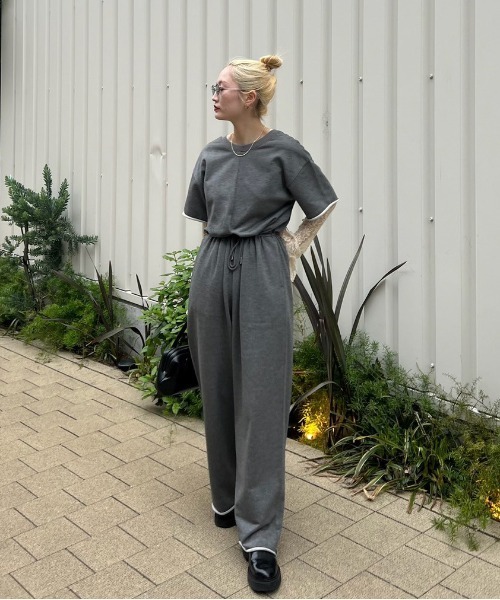 Ameri（アメリ） オールインワン BACK OPEN SWEAT ROMPERS レディース