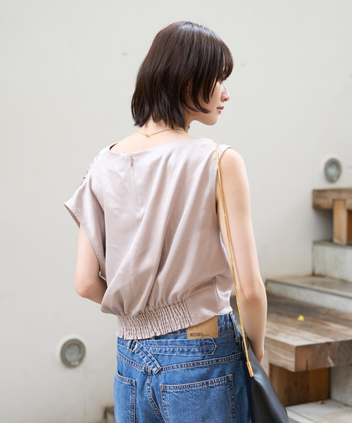 Rouge vif la cle / ルージュ・ヴィフ ラクレ 【一部店舗限定】アシメドレープブラウス ルージュ ヴィフ ラクレ Rouge vif la cle 【一部店舗限定