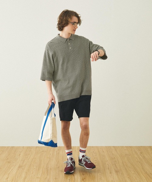 「EMMA CLOTHES」 7分袖ニット L グリーン メンズ_画像8