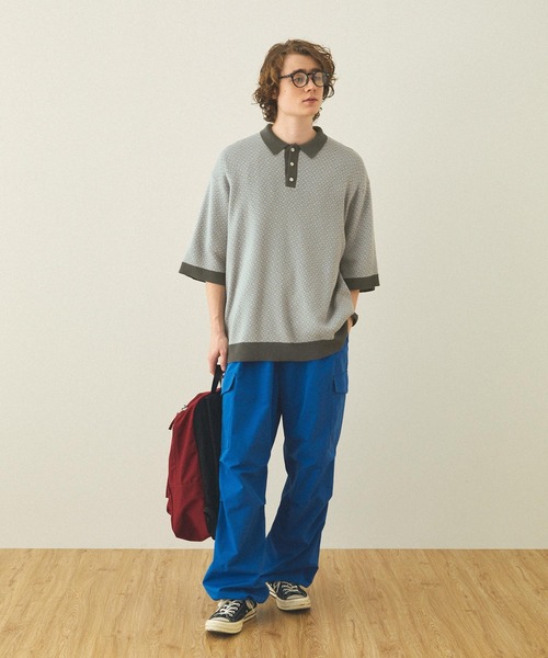 「EMMA CLOTHES」 7分袖ニット L グリーン メンズ_画像9