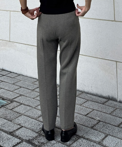 美脚 スラックス GeeRA スラックス パンツ 美脚ストレッチセミワイドパンツ