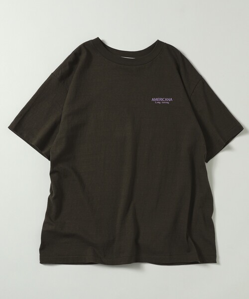 Americana グレー Tシャツ フリーサイズ コットン100% 日本製 USAコットンドライTシャツ