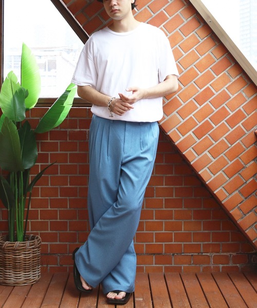 8 マルチサイズ パンツ トリプルタック2WAYワイドパンツ メンズ