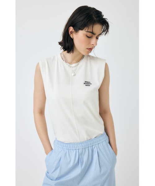 タンクトップ ノースリーブ TINY LETTER SLEEVELESS トップス レディース