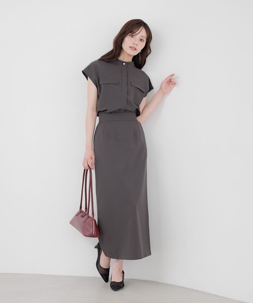 ★TV衣装★　Andemiu　パフジャケット　グレー Andemiu（アンデミュウ）の「パフジャケット343371（ノーカラー