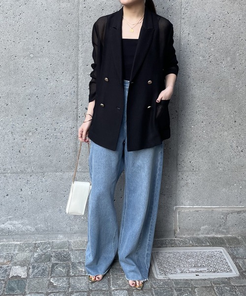 COLLAGE GALLARDAGALANTE ネイビー テーラードジャケット COLLAGE GALLARDAGALANTE 「COLLAGE GALLARDAGALANTE