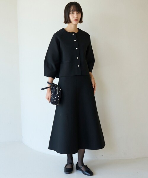 UNFILO（アンフィーロ） スカート BEAUTY FORM KNIT フレアスカート