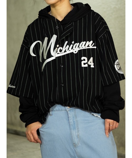 「SUGGESTION」 スタジャン M グリーン メンズ_画像2