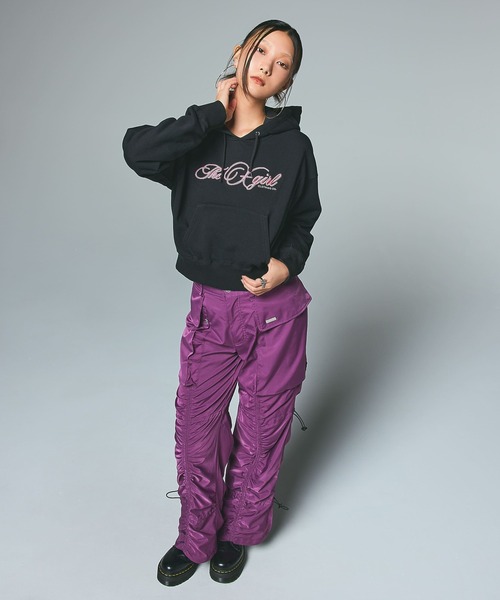【限定コラボ】ヒステリックグラマー　X-girl　刺繍ロゴ　スウェット パーカー X-girl x HYSTERIC GLAMOUR Skull And Berry Hoodie 