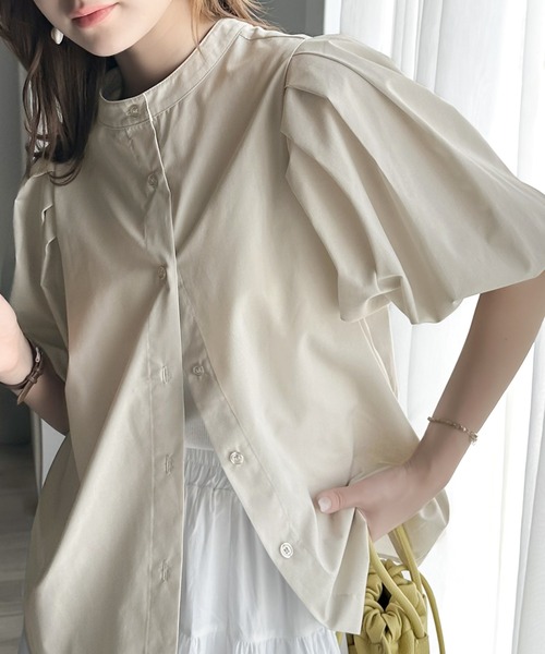 「classicalelf」 7分袖ブラウス LARGE ネイビー レディース_画像6