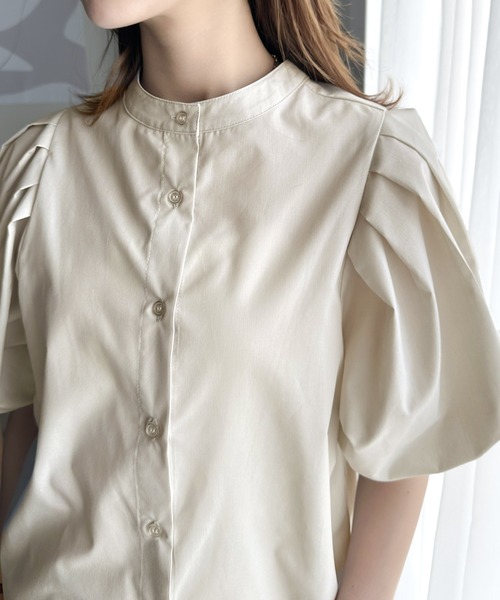 「classicalelf」 7分袖ブラウス LARGE ネイビー レディース_画像8