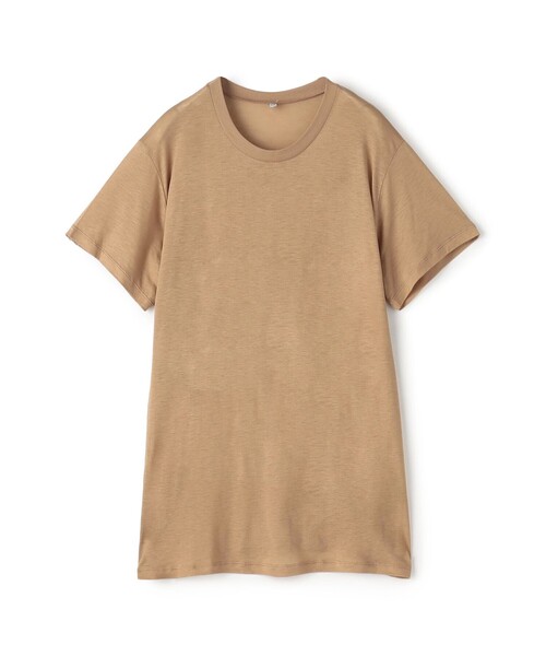 新品同様 BASERANGE ベースレンジ バンブーリヨセル Tシャツ カットソー プルオーバー 半袖 ルーズシルエット XS ボルドー レディース 古着 中古 USED BASERANGE/ ベースレンジ 】バンブーリヨセルTシャツ｜martinique