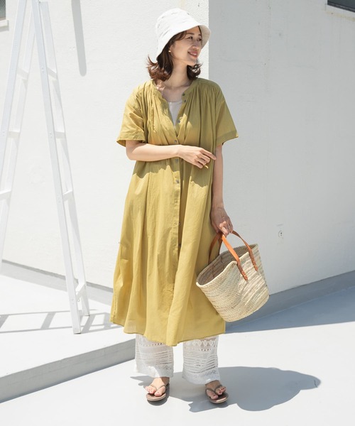 「URBAN RESEARCH DOORS」 半袖ワンピース MEDIUM ブルー レディース_画像2