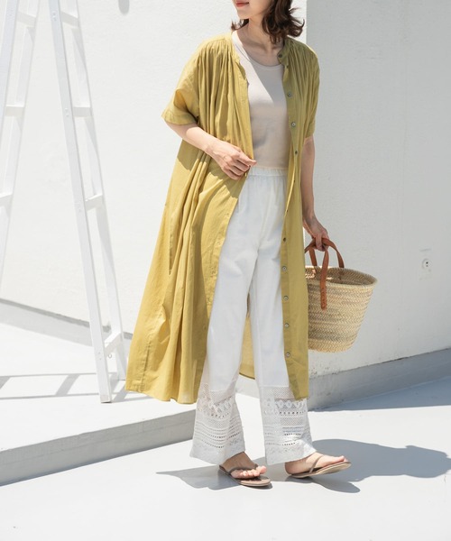 「URBAN RESEARCH DOORS」 半袖ワンピース MEDIUM ブルー レディース_画像3