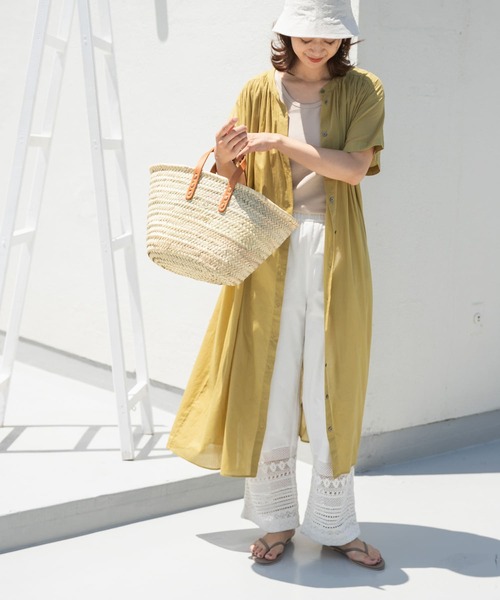 「URBAN RESEARCH DOORS」 半袖ワンピース MEDIUM ブルー レディース_画像4