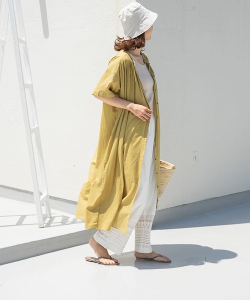 「URBAN RESEARCH DOORS」 半袖ワンピース MEDIUM ブルー レディース_画像8