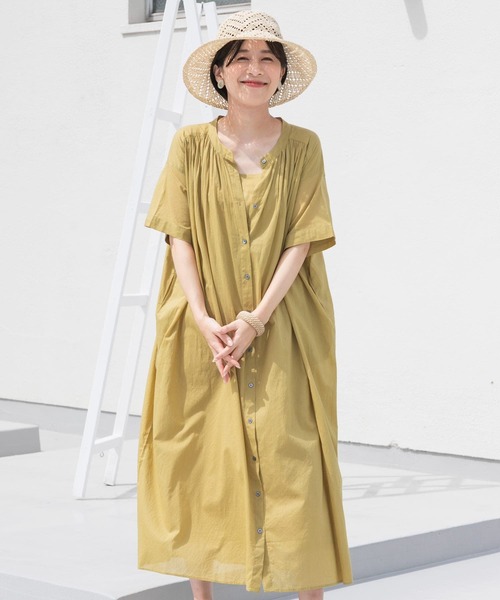 「URBAN RESEARCH DOORS」 半袖ワンピース MEDIUM ブルー レディース_画像9