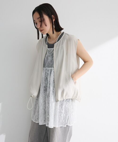 「Green Parks」 「chocol raffine robe」キャミソールブラウス FREE オフホワイト レディース_画像4