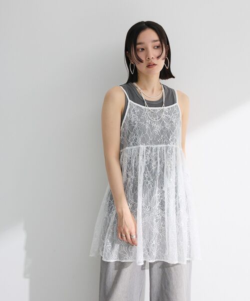 「Green Parks」 「chocol raffine robe」キャミソールブラウス FREE オフホワイト レディース_画像5