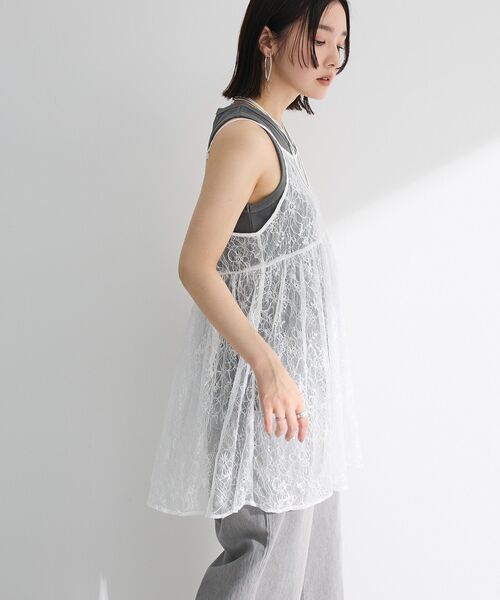 「Green Parks」 「chocol raffine robe」キャミソールブラウス FREE オフホワイト レディース_画像7
