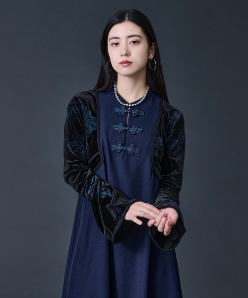 Ellno de Mavie（エルノデメヴィ） ワンピース パイピングベロア