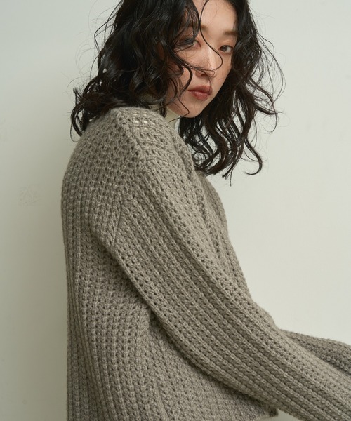 HYEON waffle cardigan / gray ワッフルカーディガン Women's Gray Waffled Cardigan | H&M US