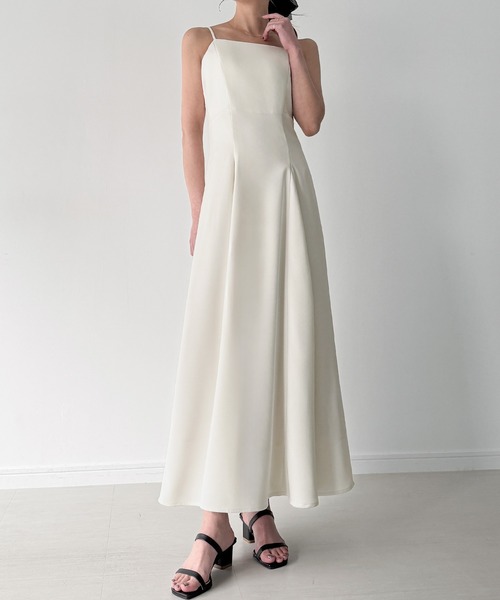 「JUNOAH」 キャミソールワンピース X-LARGE アイボリー レディース_画像8